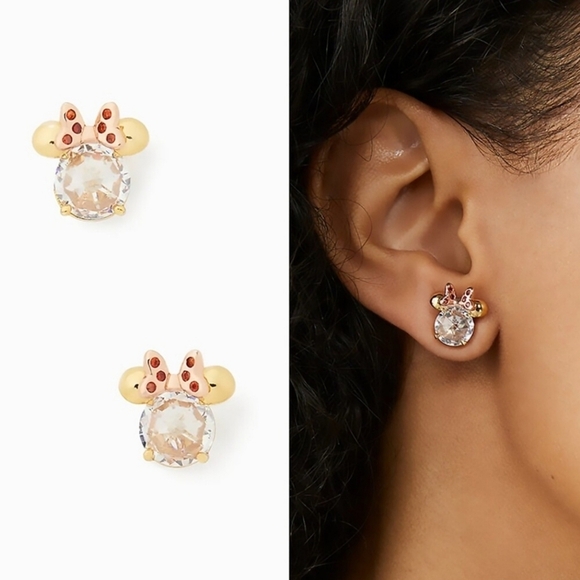 🔹️Kate Spade X Disney🔹️ Minnie Studs - Clear Multi - Picture 2 of 5
